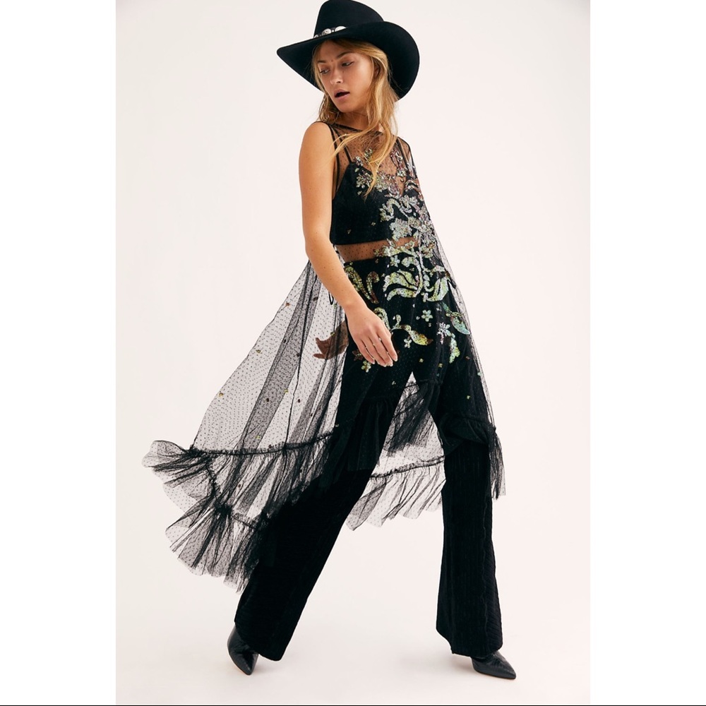 Free People Night Moves Maxi Top